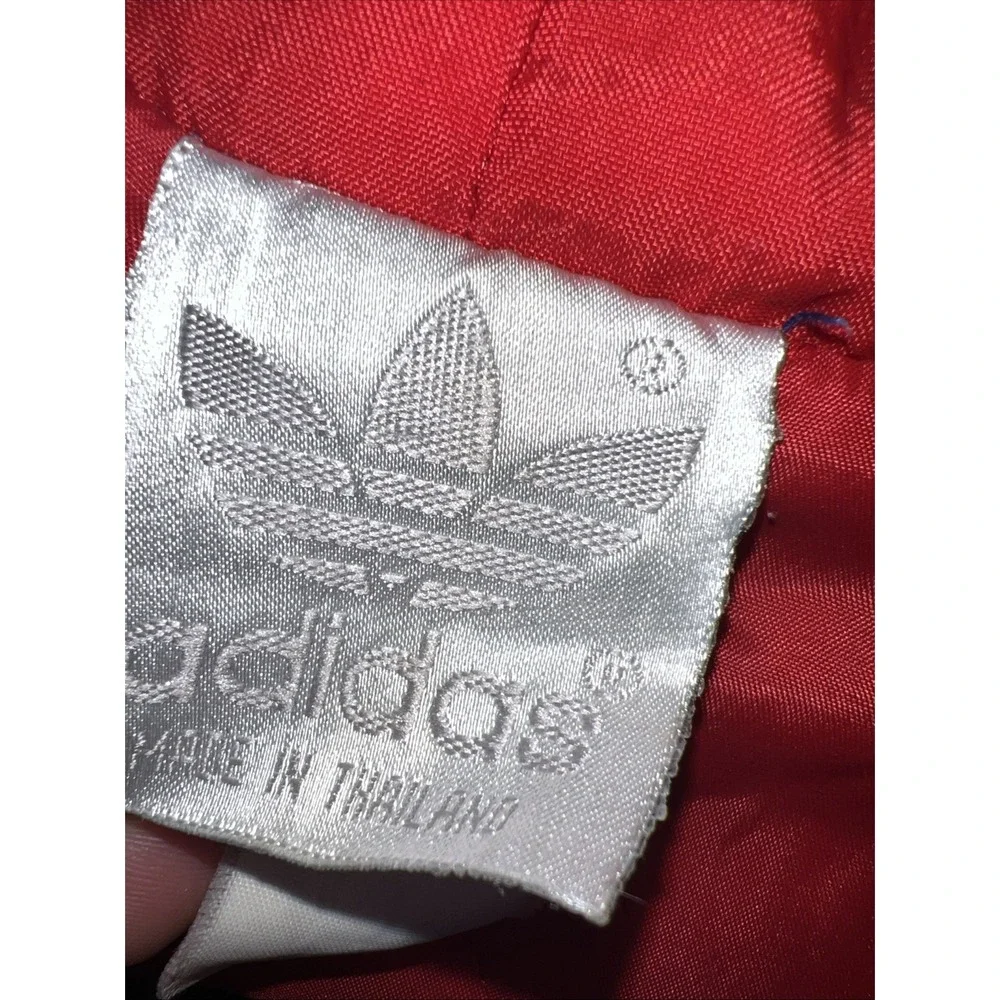 Vintage 90's ADIDAS Color Block Anorak Red White Blue‎ 1/4 Zip Hooded Pullover ✅